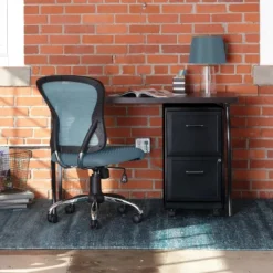 Space Solutions 18" Deep 2 Drawer Mobile Letter Width Vertical File Cabinet -Baxton Studio Store GUEST f49f9316 d689 4789 83d2 da2109034ef3