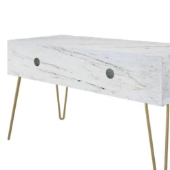 Athena TV Stand For TVs Up To 42" Marble White - Novogratz -Baxton Studio Store GUEST f4a1cf5c 8beb 4a97 9483 8862300e7249