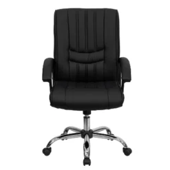 Flash Furniture Mid-Back Black LeatherSoft Swivel Manager's Office Chair With Arms -Baxton Studio Store GUEST f4bb9eeb 5260 46d8 985f 47bba09b67de