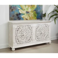 Bree Coastal 4 Door Sideboard White - Treasure Trove Accents -Baxton Studio Store GUEST f5870401 77ae 4ff1 857f 690204b2fae3