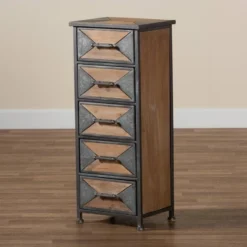 Laurel Wood 5 Drawer Cabinet Gray/Brown - Baxton Studio 12 Laurel Wood 5 Drawer Cabinet Gray/Brown - Baxton Studio -Baxton Studio Store GUEST f5abbe30 5880 4bfa bbfb 85ea437b2837