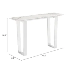 Modern Rectangular Faux Marble Console Table - Stone, Brushed Stainless Steel - Zm Home 15 Modern Rectangular Faux Marble Console Table - Stone, Brushed Stainless Steel - Zm Home -Baxton Studio Store GUEST f6125d2f 75b1 4d05 a257 7c1d8981b706