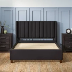 Adele Vertical Upholstered Wingback Bed – Brookside Home -Baxton Studio Store GUEST f6159430 821d 46fc ab2d 7e61da2e5fbb