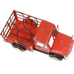 Sunnydaze Decor Sunnydaze Rustic Truck Metal Wine Rack - Red -Baxton Studio Store GUEST f7146bce b37b 4b5f b083 42393a359f77