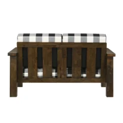 Jovie Gingham Rustic Loveseat - HOMES: Inside + Out -Baxton Studio Store GUEST f773bcaf 574a 4e27 96b6 3bc9f78da4e4