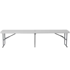 Emma And Oliver 10.25"Wx71"L Portable Bi-Fold Granite White Plastic Bench -Baxton Studio Store GUEST f7865530 359b 44cb 9619 16fabaedf908