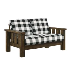 Jovie Gingham Rustic Loveseat - HOMES: Inside + Out -Baxton Studio Store GUEST f87e61c3 1921 4258 978a 97d7b894f3c6