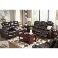 Warnerton Power Recliner Loveseat With Console And Adjustable Headrest Chocolate - Signature Design By Ashley -Baxton Studio Store GUEST f9400143 54bb 4d0c bc6c 2fae6f39260d