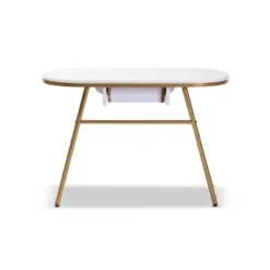 Mabel Metal Console Table With Faux Marble Tabletop Gold - Baxton Studio -Baxton Studio Store GUEST f97bef0c 03cf 44a8 bcf8 4b4418c6198e