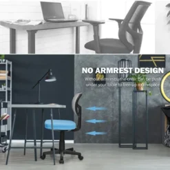 Tangkula Armless Mesh Office Chair Ergonomic Swivel Computer Desk Chair Height Adjustable Task Chair For Adults And Kids -Baxton Studio Store GUEST fa9ba015 0195 4f72 87a3 0bef3a852b1d