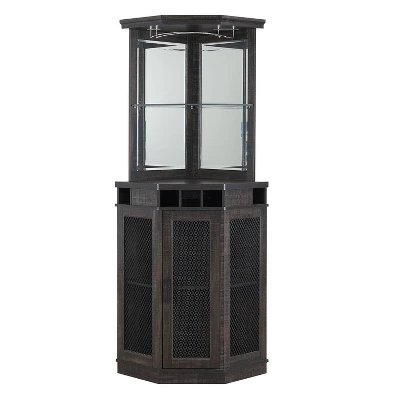 Corner Bar Unit With Mesh Doors - Home Source 1 Corner Bar Unit With Mesh Doors - Home Source