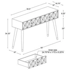 Geo Console White - Linon -Baxton Studio Store GUEST fb3c3b92 b7ce 48e6 98b4 b96c0cf6a07e