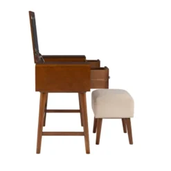 Viola Vanity Set Brown - Linon -Baxton Studio Store GUEST fb9d4375 987f 4ae7 82ee be8debf34376