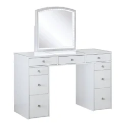 3pc Prudence Vanity Set With Stool White - HOMES: Inside + Out -Baxton Studio Store GUEST fc6adc82 1cd6 4375 9e24 6583ab5eff2a