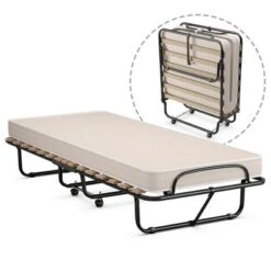 Costway Folding Rollaway Bed Extra Guest W/ Memory Foam Mattress -Baxton Studio Store GUEST fc8d1416 cf69 4cba a017 2ce3b5a241f9