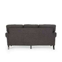 Burkehaven Contemporary Fabric 3 Seater Nailhead Trim Sofa Gray/Dark Brown - Christopher Knight Home -Baxton Studio Store GUEST fcec7ea2 d587 4f49 ab7c 95d152b51460