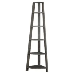 Bookcase With Corner Accent Étagère 60" - EveryRoom® -Baxton Studio Store GUEST fe951cb3 e99a 47eb ae94 8b2eb62b1028