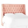 Arlette Diamond Tufted Wingback Headboard In Velvet - Skyline Furniture